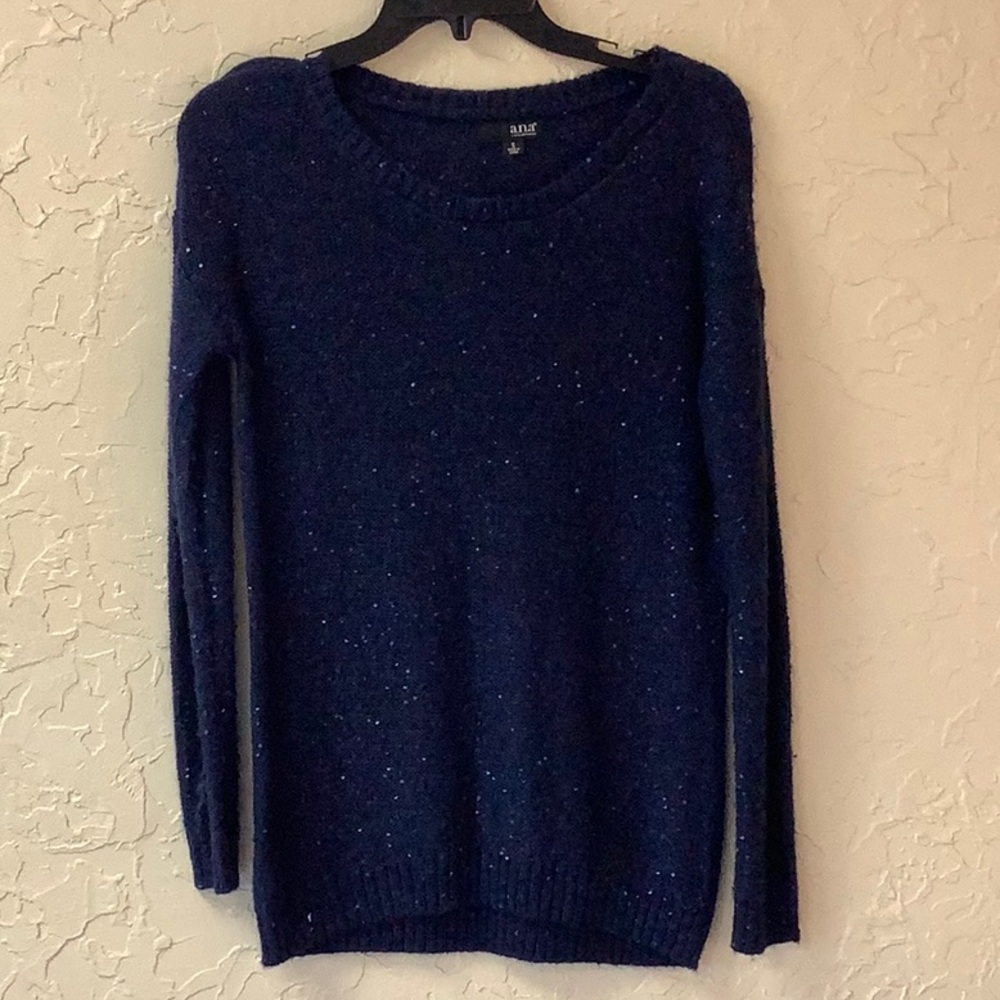 Sequined Navy Sweater